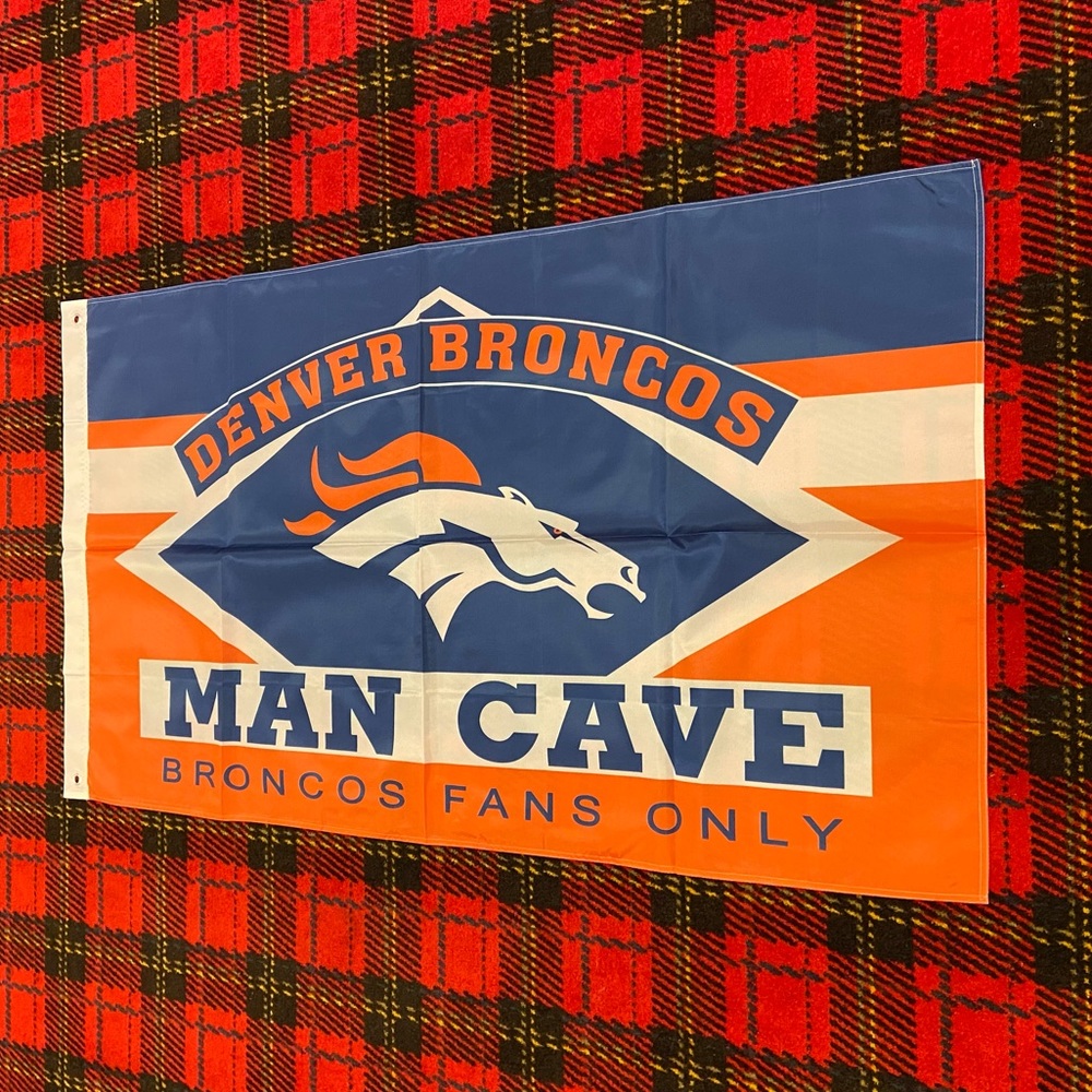 Brand new Denver Broncos banner flag